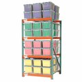 Global Industrial Record Storage Rack Starter Polyethylene Box 48W x 48D x 96H 258204N